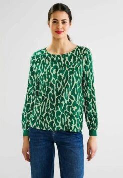 STREET ONE MIT LEO PRINT - Bluse - Grün -Pier One Mode Verkäufe 003dcb07d0f0449cb73af67344bcdf19 1