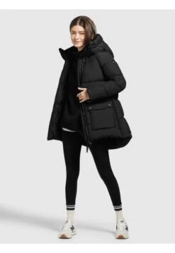 Khujo PHEOBE - Wintermantel - Schwarz -Pier One Mode Verkäufe 029f8da883754c0fa824881fc0d2311e