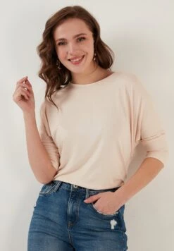 LELA CREW NECK - Langarmshirt - Stone -Pier One Mode Verkäufe 20cc25c5532345318e4c4505bdaeefc3