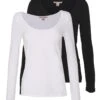 Anna Field 2 PACK - Langarmshirt - Black/white -Pier One Mode Verkäufe 21e9652f2985435da297ef3f4e9c3b4a
