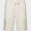 Pier One LINEN BLEND DRAWCORD SHORTS - Shorts - Off-white -Pier One Mode Verkäufe 228637db60b840a58a2b5acb0845341b