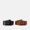 Pier One 2 PACK UNISEX - Gürtel - Black/cognac -Pier One Mode Verkäufe 2f8356d00e94424e9b370f49a86d96f0