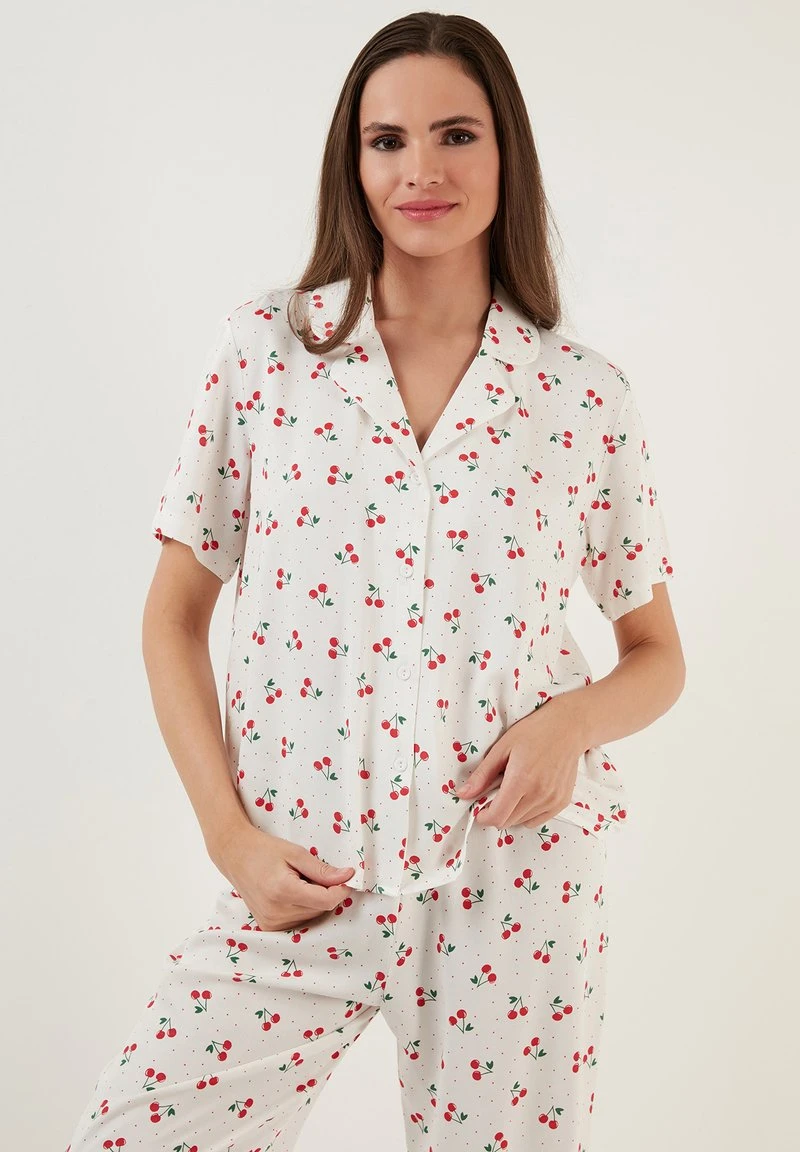 LELA REGULAR FIT SET - Nachtwäsche Hose - White 8 LELA REGULAR FIT SET - Nachtwäsche Hose - White – Bild 6