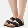 Pier One LEATHER - Pantolette Flach - Black -Pier One Mode Verkäufe 40c25ee8af9b40b2918608ae33b58eda