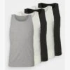 Pier One 5 PACK - Unterhemd/-shirt - 802 - Black_102 - Grey_001 - White -Pier One Mode Verkäufe 46f8a04670f84f6ca6219bf7d3fe27a4