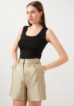 LELA SQUARE NECK LACE DETAILED ATHLETE - Top - Black -Pier One Mode Verkäufe 498cdc424a3e4e7784f7aac3e8481d19