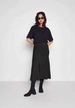 FLARE GABRIEL SHINE MIDI SKIRT - A-Linien-Rock - Deep Coal -Pier One Mode Verkäufe 4b6a7e3cb48442eaa47134707bb2fba7