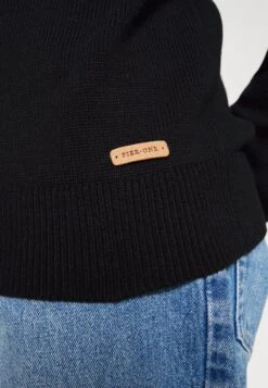 Pier One STRUCTURE BLOCK HIGH COLLAR - Strickjacke - Black -Pier One Mode Verkäufe 6a3d75ac81f349948e6db8598e9da725