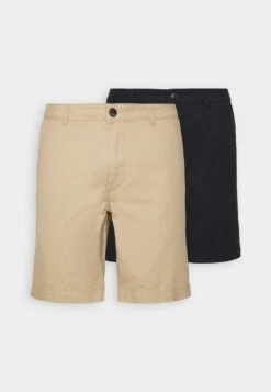 Pier One 2 PACK - Shorts - Tan/black -Pier One Mode Verkäufe 6d9aaab23c01455689a1f97d308c1dcf