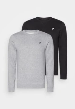 Pier One Sweatshirt - Black/mottled Grey -Pier One Mode Verkäufe 85f1371ece5d476794476850af6f9da1 1