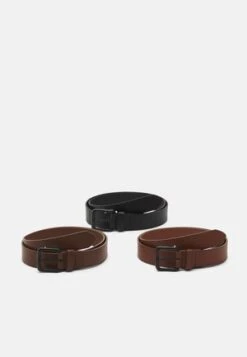 Pier One 2 PACK - Gürtel - 802 - Black_708 - Cognac -Pier One Mode Verkäufe 88ed98c354f84bff9b43540293b418f9