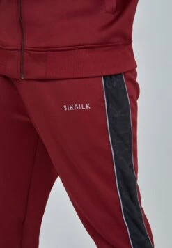 SikSilk VELOUR PANELLED - Jogginghose - Burgundy -Pier One Mode Verkäufe 91ebf8599575446491493270968be34f