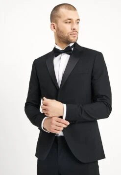 BASIC PLAIN BLACK TUX SUIT SLIM FIT - Anzug - Black -Pier One Mode Verkäufe a2f6014907f7485893c511857d8910a8
