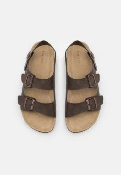 Pier One UNISEX - Riemensandalette - Dark Brown -Pier One Mode Verkäufe a689817c07e34f47aa63a98de89f094a