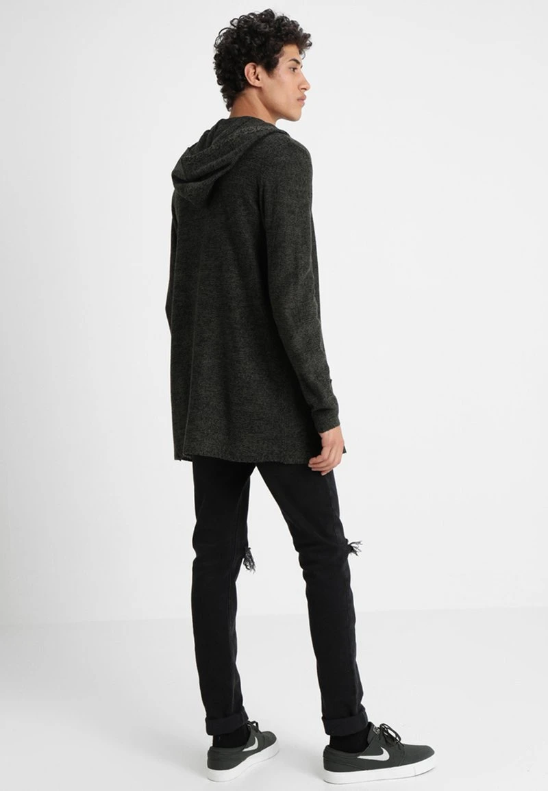 Pier One Strickjacke - Black/olive 5 Pier One Strickjacke - Black/olive – Bild 3