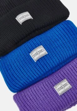 Pier One UNISEX 3 PACK - Mütze - Black/purple/blue -Pier One Mode Verkäufe ba5783bb60ed4e1b9b810cbea2ad8012