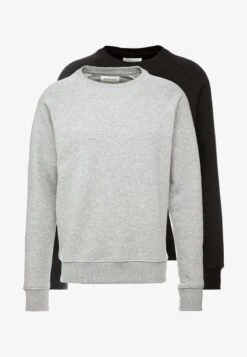 Pier One 2 PACK - Sweatshirt - Mottled Light Grey/black -Pier One Mode Verkäufe dba537e667ce4fe2aee0ab958e24e9cf
