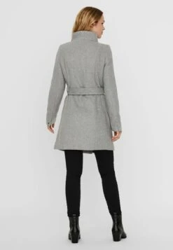 Vero Moda VMTWODOPE BELT JACKET - Kurzmantel - Light Grey Melange -Pier One Mode Verkäufe e8228019e7864fd1b9d88076de92c7b8