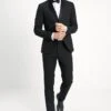 BASIC PLAIN BLACK TUX SUIT SLIM FIT - Anzug - Black -Pier One Mode Verkäufe eb6e2f4ccba64f759b1327f1998f9617