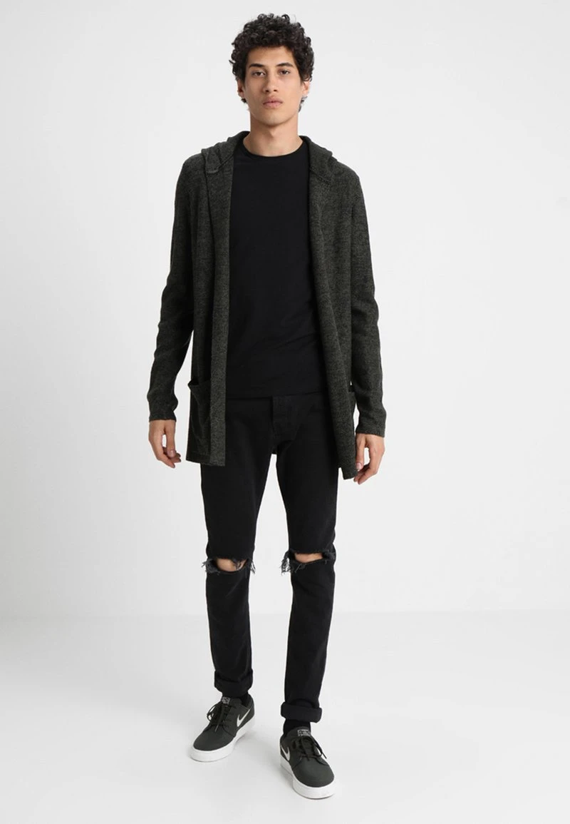 Pier One Strickjacke - Black/olive 4 Pier One Strickjacke - Black/olive – Bild 2