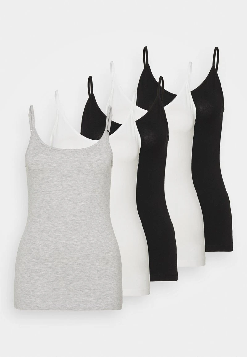 Anna Field 5 PACK - Top - Black/white/mottled Light Grey 3 Anna Field 5 PACK - Top - Black/white/mottled Light Grey